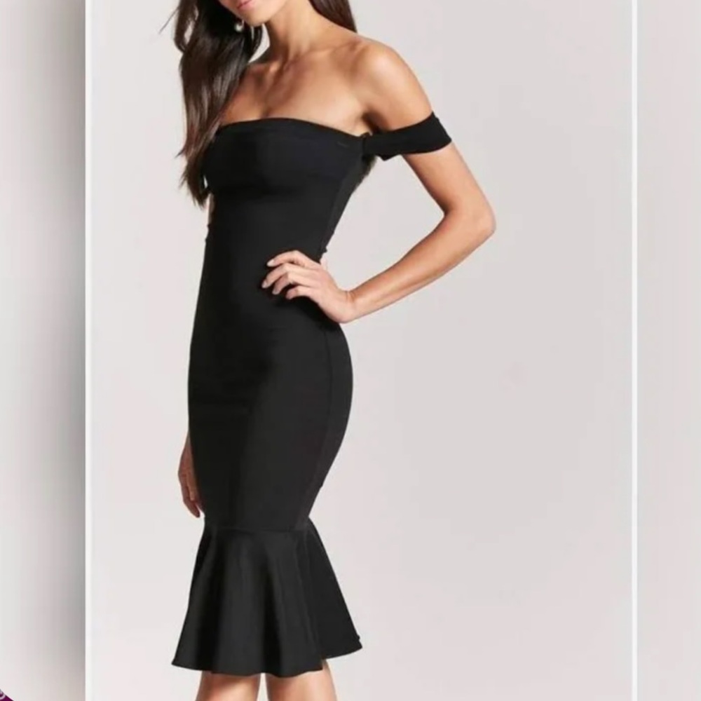 Forever 21 Black Off Shoulder Dress
